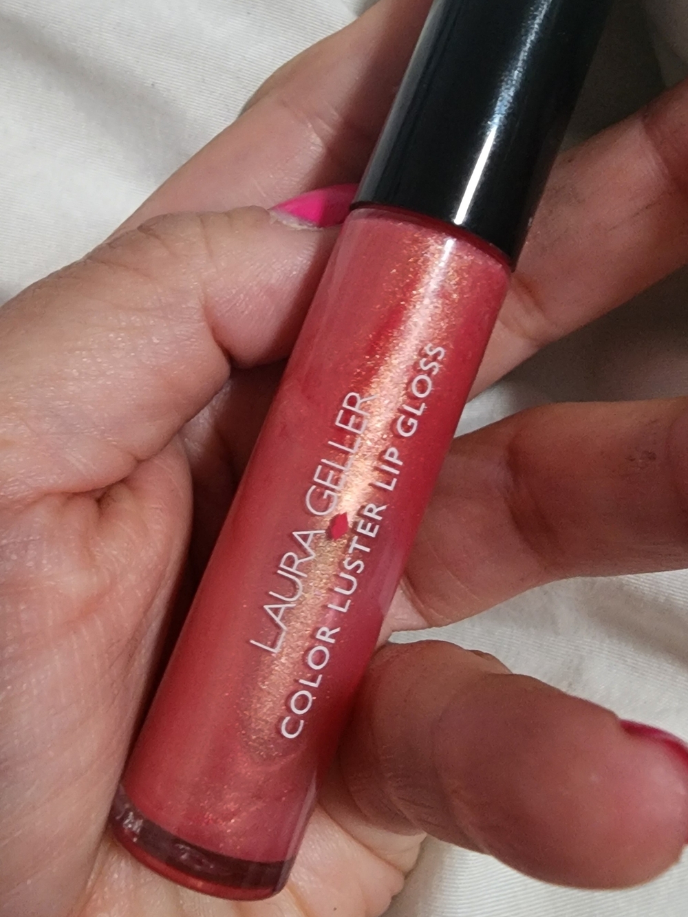 Laura Geller Color Luster Lip Gloss — Shimmering Coral